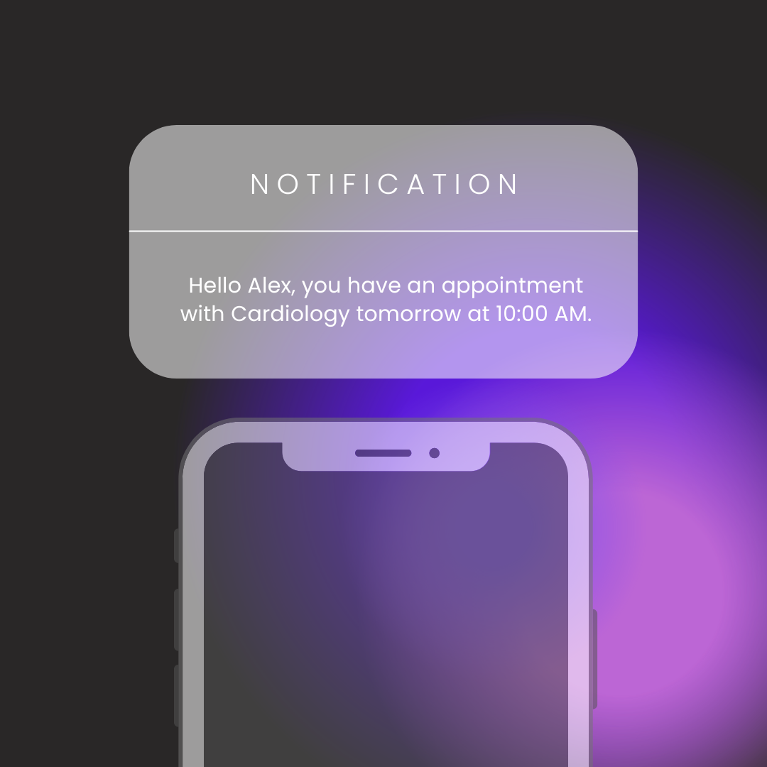 We replace traditional paper letters with automated WhatsApp and SMS reminders sent in the patient's native language. This removes communication barriers and ensures patients arrive on time with interactive hospital maps. The result is a significant reduction in wasted clinic slots and improved departmental efficiency.